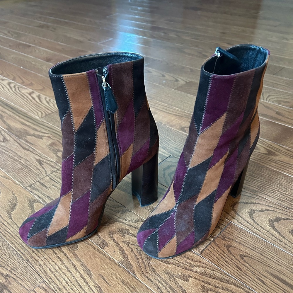 Prada Zip Up patterned boots size 39